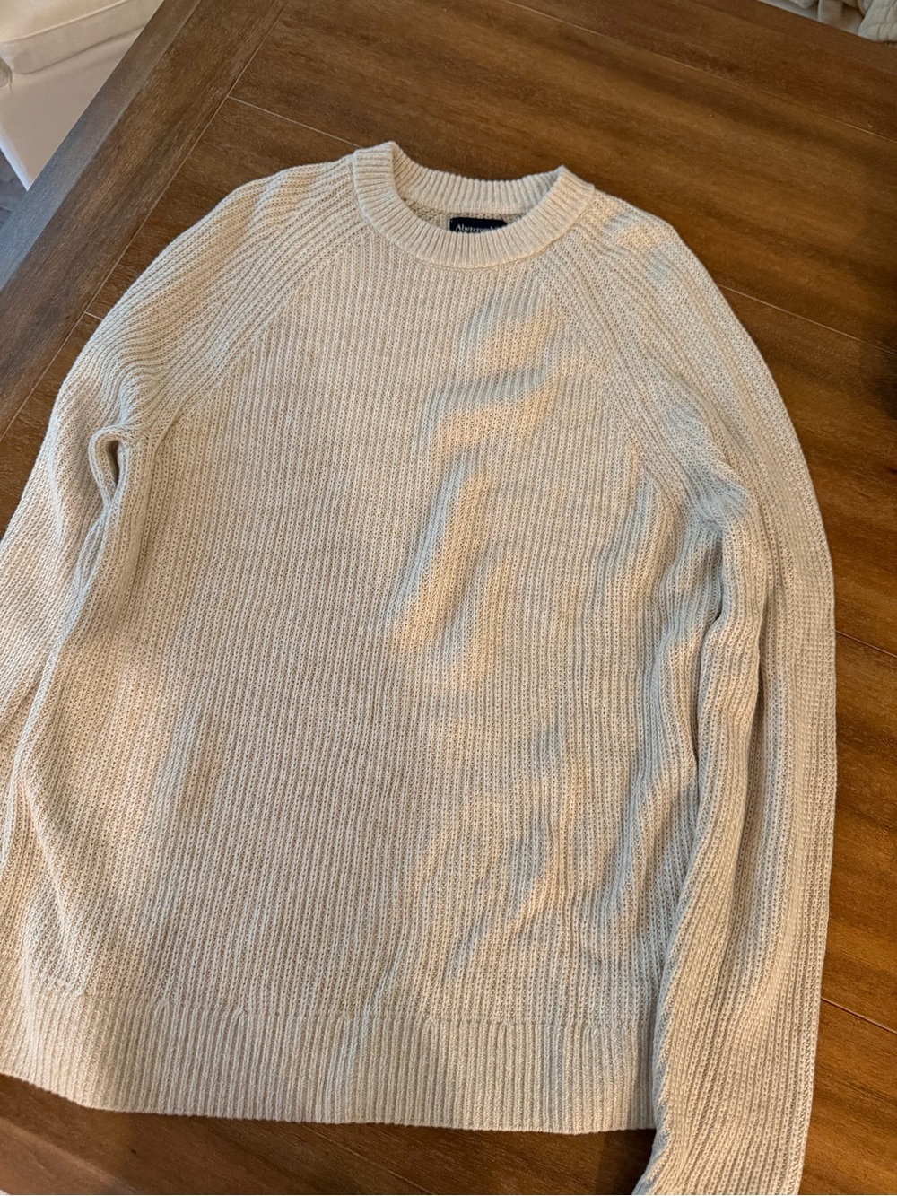 Abercrombie & Fitch Cream Crewneck Sweater